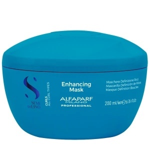 Alfaparf Milano Semi di Lino Curls Enhancing Mask, Mască Hidratantă pentru Păr Creț și Ondulat, 200 ml