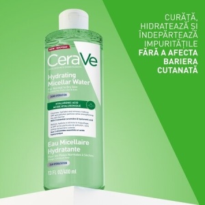 Apa micelara hidratanta pentru ten normal si uscat CeraVe, 400 ml