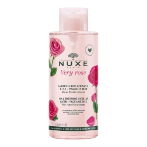 Apa micelara pentru ten cu efect calmant si hidratant, Nuxe Very Rose 3 in 1, 750 ml