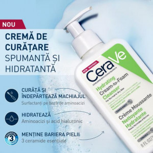 Cremă de curățare spumantă și hidratantă, 236 ml, CeraVe