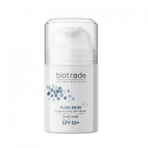 Crema iluminatoare de zi cu Niacinamida si Acid Hialuronic Biotrade Pure Skin SPF 50, 50 ml - Img 2