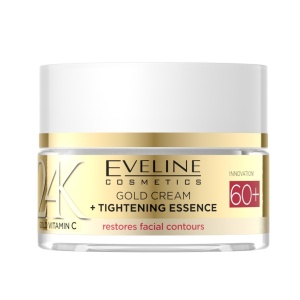 Crema Lifting Essence, Fermitate pentru fata, Eveline Cosmetics 24K Gold Vitamin C 60+, 50ml