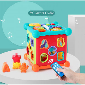 Cub Educativ cu 8 Activitati - Telefon si Telecomanda incluse, 20x20 cm