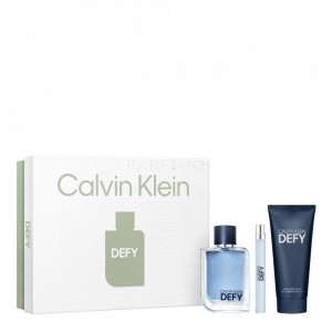 Defy Calvin Klein Apa de Toaleta, Barbati, 100 ml + Gel de dus 100 ml + mini Apa de Toaleta 10 ml