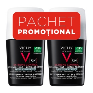 Deodorant roll-on antiperspirant control extrem pentru barbati eficacitate Vichy, 72h