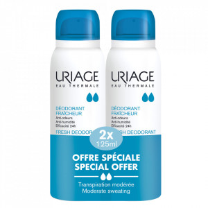 Pachet Uriage Deodorant spray cu piatra de alaun, 125 ml + 125 ml