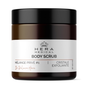 Exfoliant corporal cu cristale din saruri de Himalaya BODY SCRUB | MÉLANGE PRIVÉ #1, Hera Medical, 120 ml
