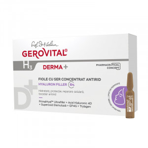 Fiole cu ser concentrat antirid Gerovital H3 Derma+, 10 fiole x 2 ml