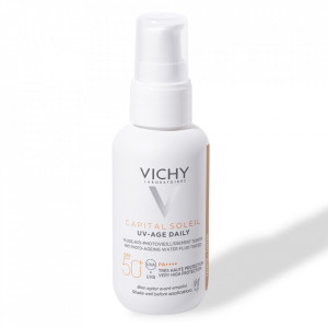 Fluid colorat SPF 50+ cu actiune impotriva foto-imbatranirii tenului, Vichy CAPITAL SOLEIL UV AGE, 40 ml - Img 2