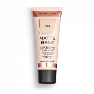 Makeup Revolution, REVOLUTION, Vegan, Matte Finish, Liquid Foundation, F 6.5, 28 ml