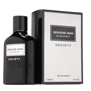Fragrance World Genuine Man Giovany Society, Apa de Parfum, Barbati, 100 ml