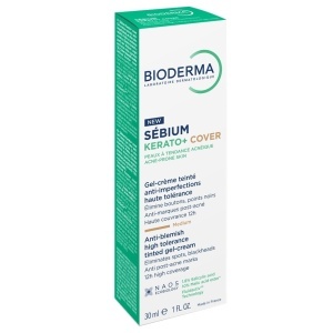 Gel crema nuantator anti-imperfectiuni Sebium Kerato+ Cover Bioderma, 30 ml