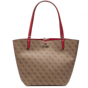 Guess, Geanta shopper reversibila de piele ecologica, Alby