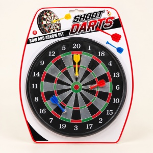 Joc darts magnetic pentru copii, tinta cu doua fete, 35,5 cm, 6 sageti, 3 ani+