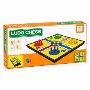 Joc magnetic Ludo Nu te supara, frate, tabla pliabila 33.5 cm, 2-4 jucatori, 3 ani+