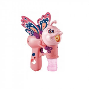Jucarie Butterfly de facut baloane de sapun, roz