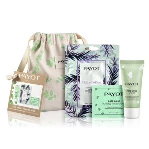 Kit Antiacnee Payot Pate Grise pentru Ten Gras - Servetele Matifiante, 50 buc  + Masca Purificatoare, 1 buc + Gel-Crema Matifiant, 30 ml