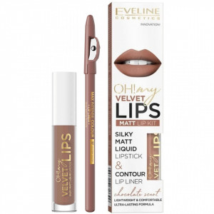 Kit Eveline Cosmetics Oh! My Velvet Lips, 14 Choco Truffle