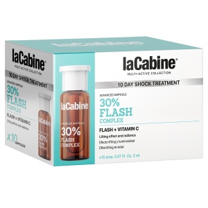 La Cabine Fiole cu Vitamina C pentru Luminozitate și Efect Lifting Advanced 30% Flash Complex, 10 x 2 ml