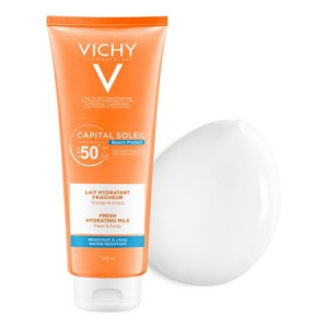 Lapte hidratant pentru protectie solara fata si corp SPF 50 Vichy Capital Soleil - Img 4