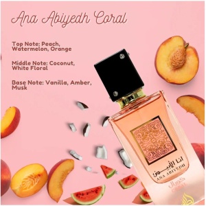 Lattafa Ana Abiyedh Coral, Apa de Parfum, Femei