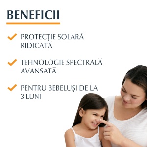 Lotiune de corp cu SPF50+ pentru copii Dry Touch Eucerin, 200 ml