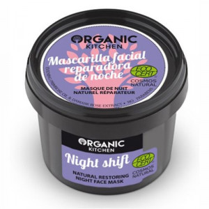 Masca reparatoare naturala de noapte cu Luminita Noptii si Trandafir de Damasc, Organic Kitchen
