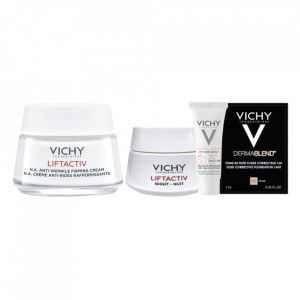 Pachet Crema de fata antirid pentru ten uscat Vichy Liftactiv Supreme, 50 ml - Img 2