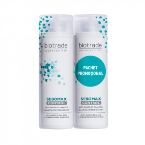 Pachet Sampon antimatreata Biotrade Sebomax Control, 200 + 200 ml