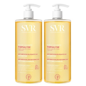 Pachet Ulei lavant pentru piele uscata si sensibila Topialyse, 2x1000 ml, Svr
