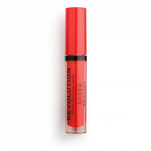 Makeup Revolution, Sheer Brillant, Vegan, Lip Gloss, 132, Cherry, 3.5 ml