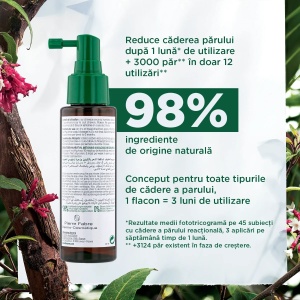 Ser pentru par cu chinina si floare de colt BIO, Klorane, 100 ml - Img 5