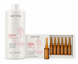 Set anti-caderea parului Kemon Actyva P Factor, Sampon 1000 ml + Lotiune 12 x 6 ml