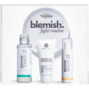 Set Blemish Fight Routine, Synergy Therm, Toner exfoliant, 100 ml + Masca Faciala,  50 ml + Serum Revive Retinal 0.05%, 30 ml 