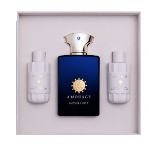 Set cadou Amouage Interlude, Barbati, Apa de Parfum, 100 ml + Gel de dus 2 x 60 ml