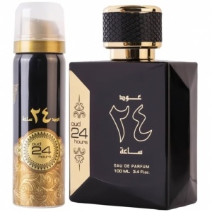 Set Cadou Ard Al Zaafaran, Barbati, Oud 24 Hours Apa de Parfum 100ml + Deodorant Spray 50ml