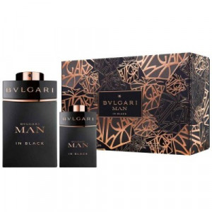 Set Apa de parfum Bvlgari Man in Black Eau de Parfum 100ml + Eau de Parfum 15ml, Barbati, 100 ml