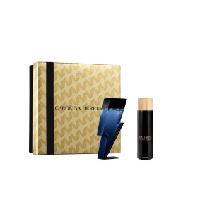 Set cadou Carolina Herrera Bad Boy Cobalt, Apa de Parfum, Barbati, 50 ml + Gel de dus, 100 ml