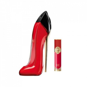 Set Carolina Herrera Very Good Girl, Apa de Parfum 80ml, Ruj The Lip Liquid 210 Scarlet Instinct 5ml, Femei