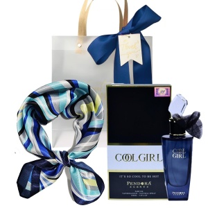 Set cadou Cool Girl Paris Corner Pendora Scents, Apa de Parfum, Femei, 100 ml + esarfa satinata