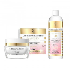 Set cadou Crema de fata, Christian Laurent, bioBakuchiol Y-Reshape, Anti-Wrinkle Intensely Firming Cream-Lifting 40+, 50 ml + Lotiune micelara Royal Flowers Exclusive, 500 ml