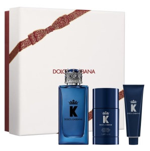 Set cadou D&G K by Dolce&Gabbana, Barbati, Apa de Parfum, 100 ml + Gel de dus, 50 ml + Deostick, 75 ml
