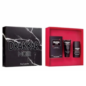 Set cadou Guy Laroche Drakkar Noir, Apa de Toaleta 100 ml + Gel de Dus 50 ml + Deodorant Stick 75 gr