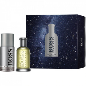 Set Hugo Boss, Bottled, Barbati: Apa de Toaleta, 50 ml + Deodorant Spray, 150 ml