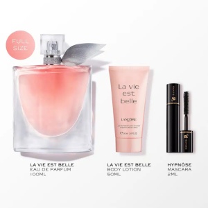 Set Cadou Lancome La Vie Est Belle, Femei, Apa de parfum, 100 ml + Lotiune de corp 50 ml + Hypnose Mascara 2 ml
