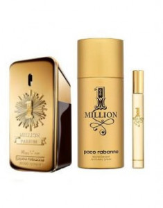 Set Cadou Paco Rabanne 1 Million Parfum, Barbati, 50 ml Apa de Parfum + 10 ml Apa de Parfum Mini + 150 ml Deo Spray