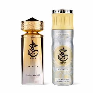 Set cadou Paris Corner Oriental Collection Khair Felicity, Femei, Apa de Parfum, 100 ml + Deodorant Spray, 200ml