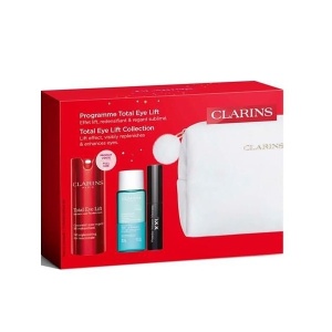 Set Clarins Total Eye Lift Collection – Tratament Contur Ochi + Demachiant Ochi + Mascara Mini + Pouch