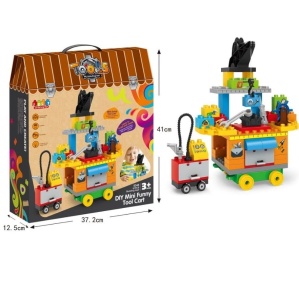 Set Constructie DIY Mini Funny Tool Cart - Benzinarie cu Accesorii 
