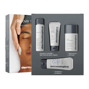 Set Dermalogica Discover Healthy Skin: Crema Hidratanta 48H Daily Skin Health, 15 g + Ulei de Curatare Daily Skin Health, 30 ml + Gel de Curatare Daily Skin Health, 15 ml + Pudra Exfolianta Daily Skin Health, 13 g